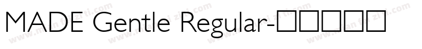 MADE Gentle Regular字体转换